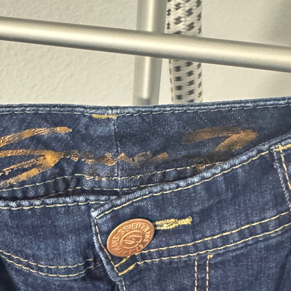 Seven7 Women's Dark Blue Straight Leg Jeans - Picture 3 of 4